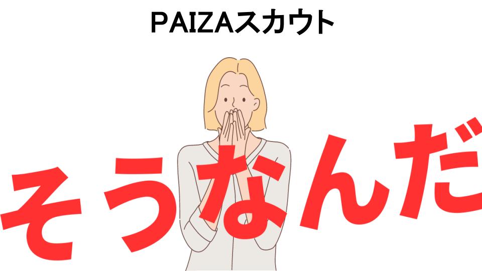 意味ないと思う人におすすめ！PAIZAスカウトの代わり